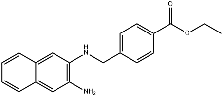 4-((3-AMINO-2-NAPHTHYL)AMINOMETHYL)BENZOIC ACID ETHYL ESTER Struktur