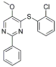 4-[(2-CHLOROPHENYL)SULFANYL]-2-PHENYL-5-PYRIMIDINYL METHYL ETHER Struktur