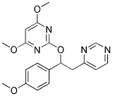 4,6-DIMETHOXY-2-[1-(4-METHOXYPHENYL)-2-(PYRIMIDIN-4-YL)ETHOXY]PYRIMIDINE Struktur