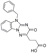 3-(5-BENZYL-3-OXO-3,5-DIHYDRO[1,2,4]TRIAZINO[2,3-A]BENZIMIDAZOL-2-YL)PROPANOIC ACID Struktur