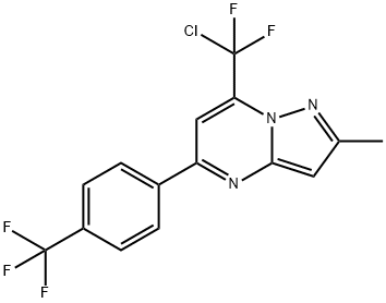 7-[CHLORO(DIFLUORO)METHYL]-2-METHYL-5-[4-(TRIFLUOROMETHYL)PHENYL]PYRAZOLO[1,5-A]PYRIMIDINE Struktur