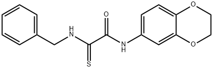 2-(BENZYLAMINO)-N-(2,3-DIHYDRO-1,4-BENZODIOXIN-6-YL)-2-THIOXOACETAMIDE Struktur