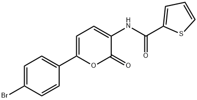 N-[6-(4-BROMOPHENYL)-2-OXO-2H-PYRAN-3-YL]-2-THIOPHENECARBOXAMIDE Struktur