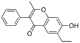 6-ETHYL-7-HYDROXY-2-METHYL-3-PHENYL-CHROMEN-4-ONE Struktur