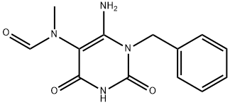 6-AMINO-1-BENZYL-5-(N-FORMYL-N-METHYL)URACIL Struktur