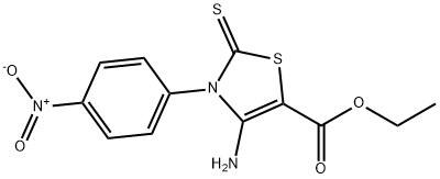 ETHYL 4-AMINO-3-(4-NITROPHENYL)-2-THIOXO-2,3-DIHYDRO-1,3-THIAZOLE-5-CARBOXYLATE Struktur