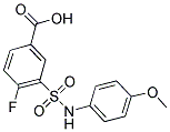 4-FLUORO-3-(4-METHOXY-PHENYLSULFAMOYL)-BENZOIC ACID Struktur