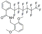 N-(2,6-DIMETHOXYBENZYL)-2-(1,1,2,2,3,3,4,4,5,5,6,6,6-TRIDECAFLUOROHEXYL)BENZAMIDE Struktur