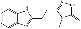 5-[2-(1H-BENZOIMIDAZOL-2-YL)-ETHYL]-4-METHYL-4H-[1,2,4]TRIAZOLE-3-THIOL Struktur