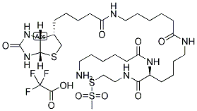 2-[N2-(6-AMINOCAPROYL)-N6-(6-BIOTINAMIDOCAPROYL)-L-LYSINYLAMIDO] ETHYL METHANETHIOSULFONATE, TRIFLUOROACETIC ACID SALT Struktur