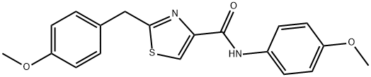 2-(4-METHOXYBENZYL)-N-(4-METHOXYPHENYL)-1,3-THIAZOLE-4-CARBOXAMIDE Struktur