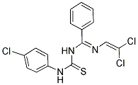 N-([(4-CHLOROPHENYL)AMINO]CARBONOTHIOYL)-N'-(2,2-DICHLOROVINYL)BENZENECARBOXIMIDAMIDE Struktur