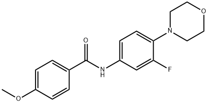 N-(3-FLUORO-4-MORPHOLINOPHENYL)-4-METHOXYBENZENECARBOXAMIDE Struktur