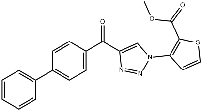 METHYL 3-[4-([1,1'-BIPHENYL]-4-YLCARBONYL)-1H-1,2,3-TRIAZOL-1-YL]-2-THIOPHENECARBOXYLATE Struktur