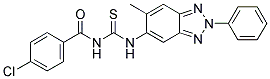 4-CHLORO-N-{[(6-METHYL-2-PHENYL-2H-1,2,3-BENZOTRIAZOL-5-YL)AMINO]CARBONOTHIOYL}BENZAMIDE Struktur