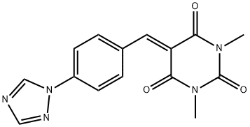 1,3-DIMETHYL-5-([4-(1H-1,2,4-TRIAZOL-1-YL)PHENYL]METHYLENE)-2,4,6(1H,3H,5H)-PYRIMIDINETRIONE Struktur