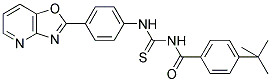 4-TERT-BUTYL-N-(4-(OXAZOLO[4,5-B]PYRIDIN-2-YL)PHENYLCARBAMOTHIOYL)BENZAMIDE Struktur