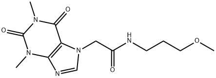 2-(1,3-DIMETHYL-2,6-DIOXO-1,2,3,6-TETRAHYDRO-7H-PURIN-7-YL)-N-(3-METHOXYPROPYL)ACETAMIDE Struktur