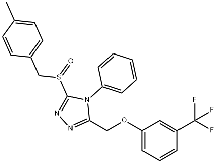 3-[(4-METHYLBENZYL)SULFINYL]-4-PHENYL-5-([3-(TRIFLUOROMETHYL)PHENOXY]METHYL)-4H-1,2,4-TRIAZOLE Struktur