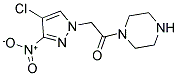 2-(4-CHLORO-3-NITRO-PYRAZOL-1-YL)-1-PIPERAZIN-1-YL-ETHANONE Struktur