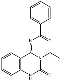 N-[3-ETHYL-2-OXO-2,3-DIHYDRO-4(1H)-QUINAZOLINYLIDEN]BENZENECARBOXAMIDE Struktur