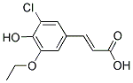 (2E)-3-(3-CHLORO-5-ETHOXY-4-HYDROXYPHENYL)ACRYLIC ACID Struktur