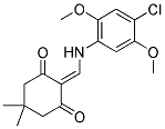 2-[(4-CHLORO-2,5-DIMETHOXYANILINO)METHYLENE]-5,5-DIMETHYL-1,3-CYCLOHEXANEDIONE Struktur