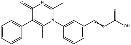 (2E)-3-[3-(2,6-DIMETHYL-4-OXO-5-PHENYLPYRIMIDIN-1(4H)-YL)PHENYL]ACRYLIC ACID Struktur