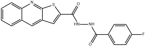 N'-(4-FLUOROBENZOYL)THIENO[2,3-B]QUINOLINE-2-CARBOHYDRAZIDE Struktur