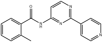 2-METHYL-N-[2-(4-PYRIDINYL)-4-PYRIMIDINYL]BENZENECARBOXAMIDE Struktur