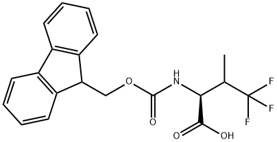 2-(9H-FLUOREN-9-YLMETHOXYCARBONYLAMINO)-4,4,4-TRIFLUORO-3-METHYL-BUTYRIC ACID Struktur