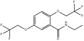 N-ETHYL-2,5-BIS(2,2,2-TRIFLUOROETHOXY)BENZENECARBOXAMIDE Struktur