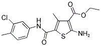 2-AMINO-5-(3-CHLORO-4-METHYL-PHENYLCARBAMOYL)-4-METHYL-THIOPHENE-3-CARBOXYLIC ACID ETHYL ESTER Struktur