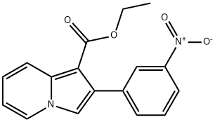 ETHYL 2-(3-NITROPHENYL)-1-INDOLIZINECARBOXYLATE Struktur