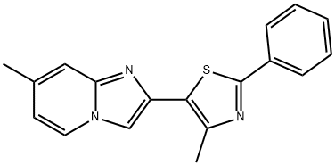 7-METHYL-2-(4-METHYL-2-PHENYL-1,3-THIAZOL-5-YL)IMIDAZO[1,2-A]PYRIDINE Struktur