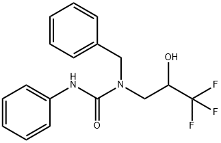 N-BENZYL-N'-PHENYL-N-(3,3,3-TRIFLUORO-2-HYDROXYPROPYL)UREA Struktur