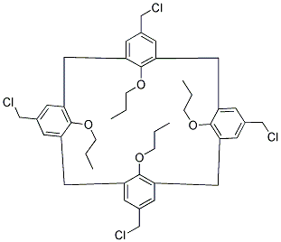 5,11,17,23-CHLOROMETHYL-25,26,27,28-TETRAPROPOXY-CALIX[4]ARENE Struktur