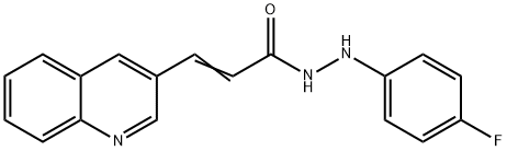 (E)-N'-(4-FLUOROPHENYL)-3-(3-QUINOLINYL)-2-PROPENOHYDRAZIDE Struktur