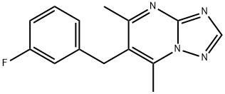 6-(3-FLUOROBENZYL)-5,7-DIMETHYL[1,2,4]TRIAZOLO[1,5-A]PYRIMIDINE Struktur