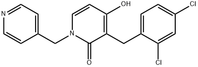 3-(2,4-DICHLOROBENZYL)-4-HYDROXY-1-(4-PYRIDINYLMETHYL)-2(1H)-PYRIDINONE Struktur