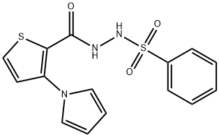 N'-([3-(1H-PYRROL-1-YL)-2-THIENYL]CARBONYL)BENZENESULFONOHYDRAZIDE Struktur