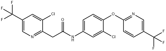 2-[3-CHLORO-5-(TRIFLUOROMETHYL)-2-PYRIDINYL]-N-(3-CHLORO-4-([5-(TRIFLUOROMETHYL)-2-PYRIDINYL]OXY)PHENYL)ACETAMIDE Struktur