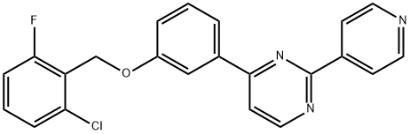 2-CHLORO-6-FLUOROBENZYL 3-[2-(4-PYRIDINYL)-4-PYRIMIDINYL]PHENYL ETHER Struktur