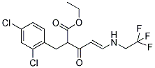 ETHYL (E)-2-(2,4-DICHLOROBENZYL)-3-OXO-5-[(2,2,2-TRIFLUOROETHYL)AMINO]-4-PENTENOATE Struktur