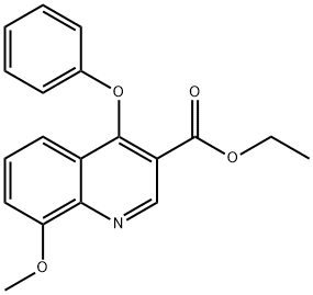 ETHYL 8-METHOXY-4-PHENOXY-3-QUINOLINECARBOXYLATE Struktur