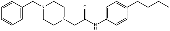 2-(4-BENZYLPIPERAZINO)-N-(4-BUTYLPHENYL)ACETAMIDE Struktur