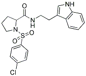 N-(2-(1H-INDOL-3-YL)ETHYL)-1-(4-CHLOROPHENYLSULFONYL)PYRROLIDINE-2-CARBOXAMIDE Struktur