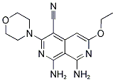 1,8-DIAMINO-6-ETHOXY-3-MORPHOLIN-4-YL-2,7-NAPHTHYRIDINE-4-CARBONITRILE Struktur