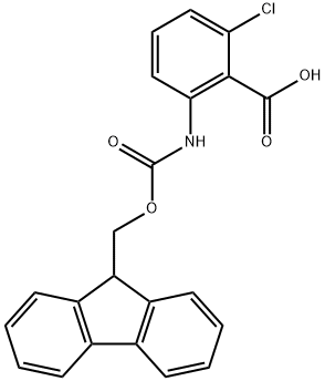 N-FMOC-2-AMINO-6-CHLOROBENZOIC ACID Struktur