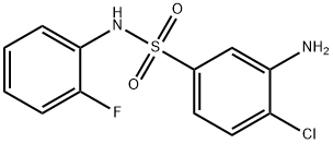 3-AMINO-4-CHLORO-N-(2-FLUORO-PHENYL)-BENZENESULFONAMIDE Struktur